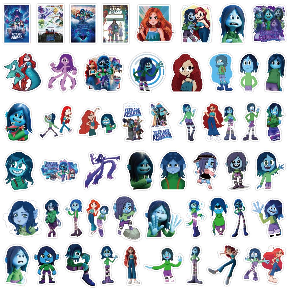 

Ruby Gillman Transformation Stickers Set - 50 Waterproof Sheets for Journals, Water Bottles, and Laptops
