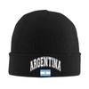 Argentina Argentinian Flag Knitted Hat Womens Unisexs Beanies Autumn Winter Hats Warm Cap