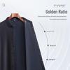 Futing Men's Striped Fleece-Lined Business Shirt with Silk and Wool Blend