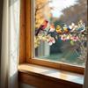 PVC Cute Adorable Bird Static Cling Window Sticker Removable Self-Adhesive for Kitchen Living Room Glass Home Decor Art