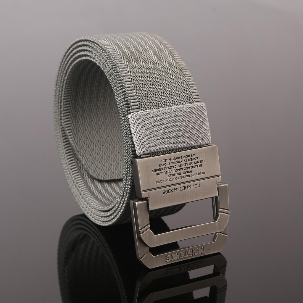 Double Ring Buckle Nylon Waistband Tactical Outdoor Sports Belt Men's Korean Weaving Canvas Nylon Pant