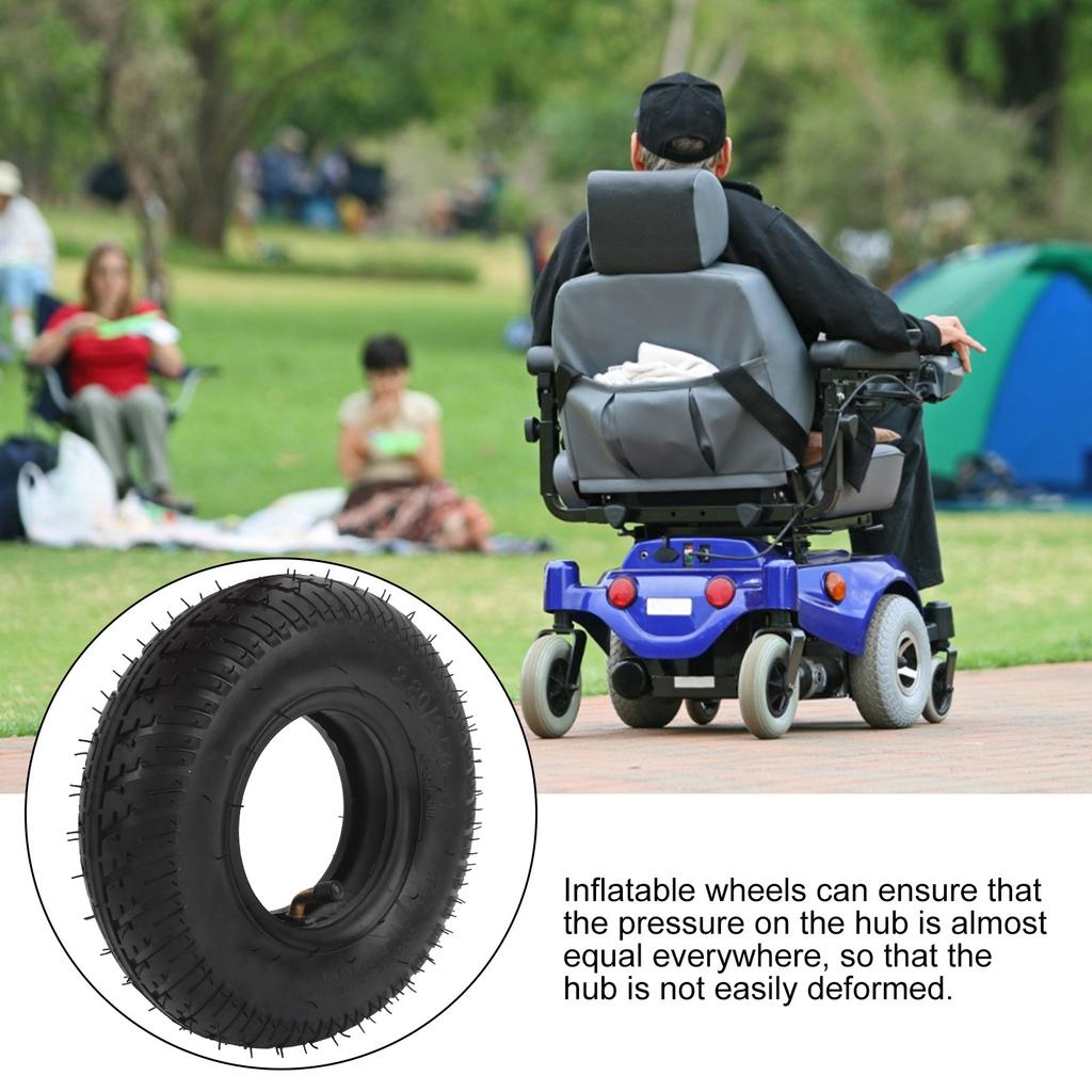 2.80?2,50?4 Ältere Mobilitätsroller Rad Reifen Schlauch Rollstuhl Zubehör Werkzeug