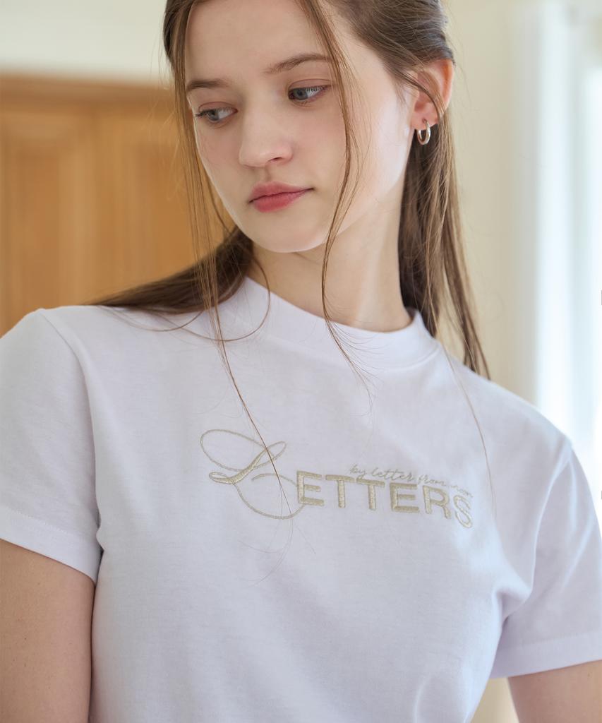 LETTER FROM MOON Shining Logo T-Shirt (White)