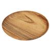 Fuji Boeki Acacia Wooden Round Wide X Handmade from Natural Ideal for Camping and Product 30148 Tray/Plate, 25.4cm 25.4cm Deep, Wood, Picnics, Number