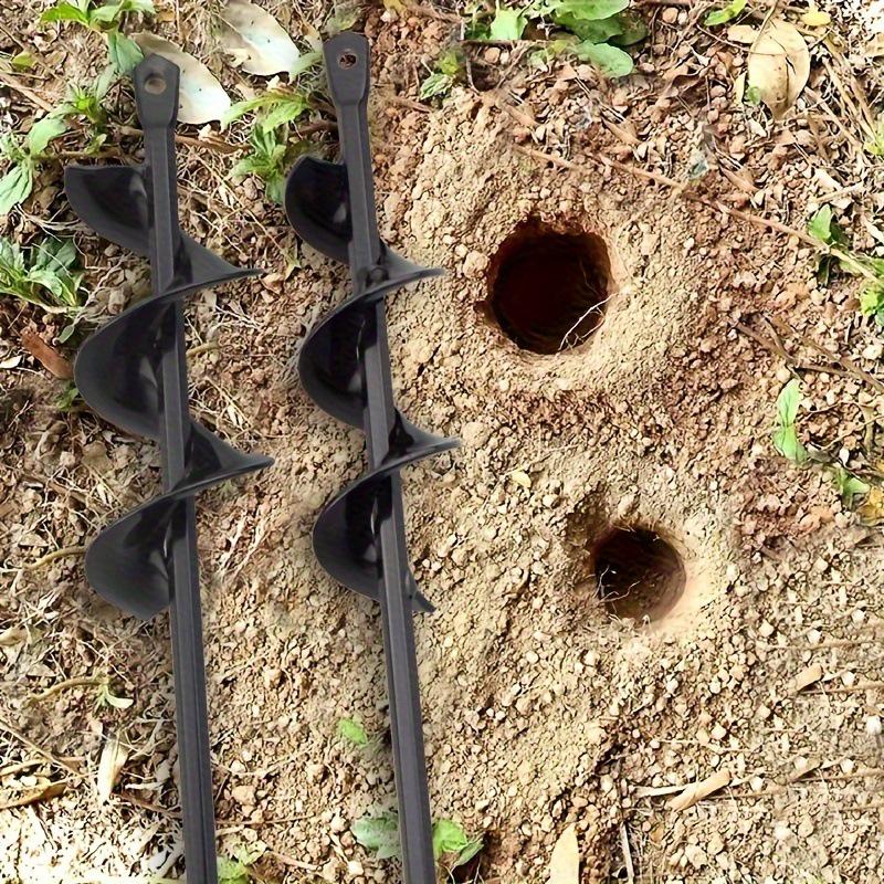 Earth Auger Bits for Ground Drilling, Garden Planting, and Post-Hole Digging