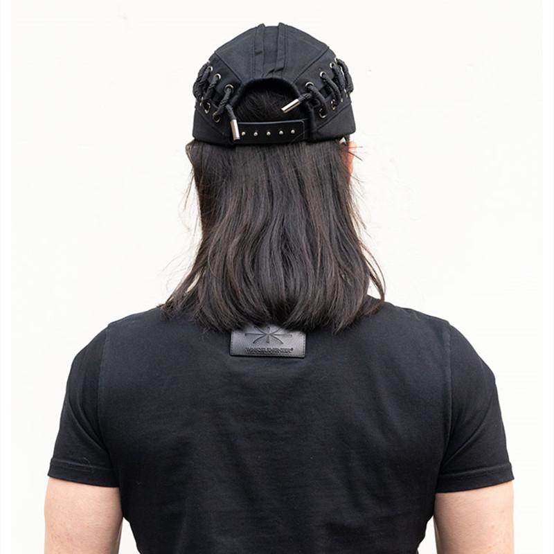 Punk Techwear Style Side Lacing-up Hip Hop Baseball Cap Men Women Niche Style Original Fashion Hat Casquette Homme