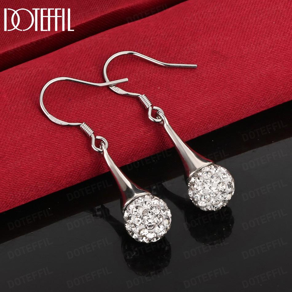 925 Sterling Silver AAA Zircon Pendant Earrings - Charming Gift Jewelry