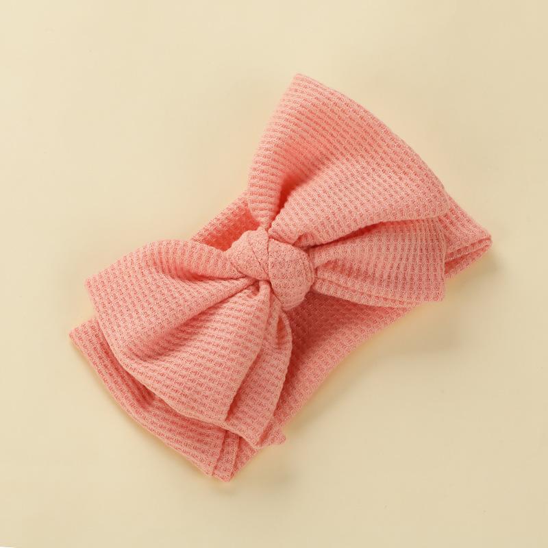 Doppellagiges großes Schleifen-Baby-Stirnband Neugeborene Baby-Mädchen Kinder Kopfschmuck Gestricktes Kinder-Haarband Turban Kopfbedeckung Haar-Accessoires