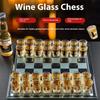 Průhledná Skleněná Sada Sklenic na Víno Barové Pijácké Hry Domácí Párty Hry Whiskey Koktejl Tequila Barová Hra Šachovnice Sada Párty Dárek