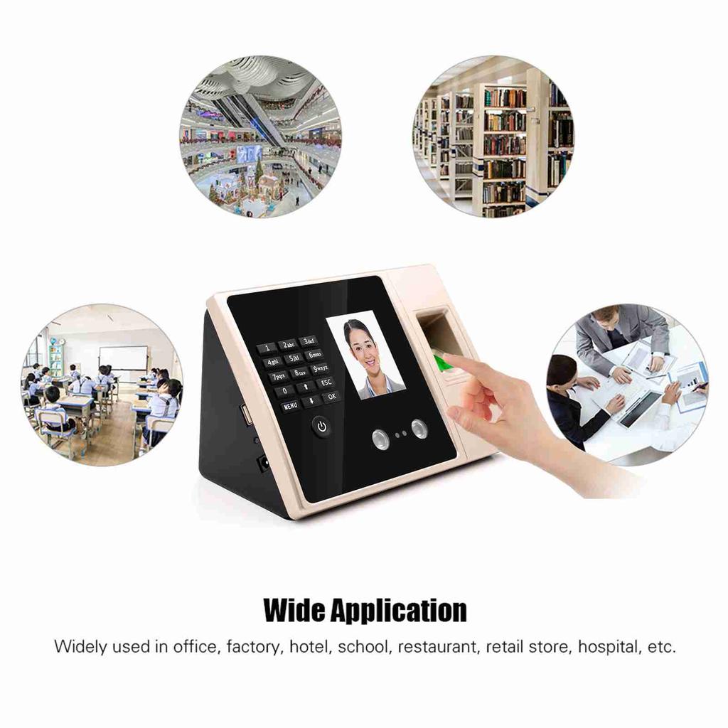 Intelligent Biometric Fingerprint Time Attendance Machine with HD Display Screen Time Clock Support Face Fingerprint Password