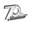 3d ABS Chrome Black Logo 70th Anniversary Emblem Car Fender Sticker 70th Anniversary Badge Sticker Accessories