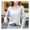 Navava Men Casual STripe BuTTon PoinT Long Sleeve T shirT nT1322