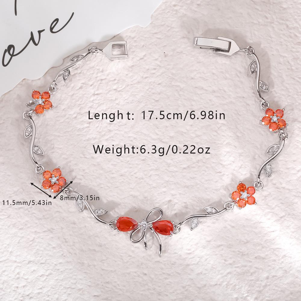 

Chic Copper Bowknot Bracelet with Rhinestones and Zirconia for Women - Stylish and Versatile Jewelry.