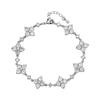 Full Diamond Brass Inlaid Zirconia Four Leaf Clover Bracelet Women's Light Luxury Sparkling CZ Premium Sense Jewelry