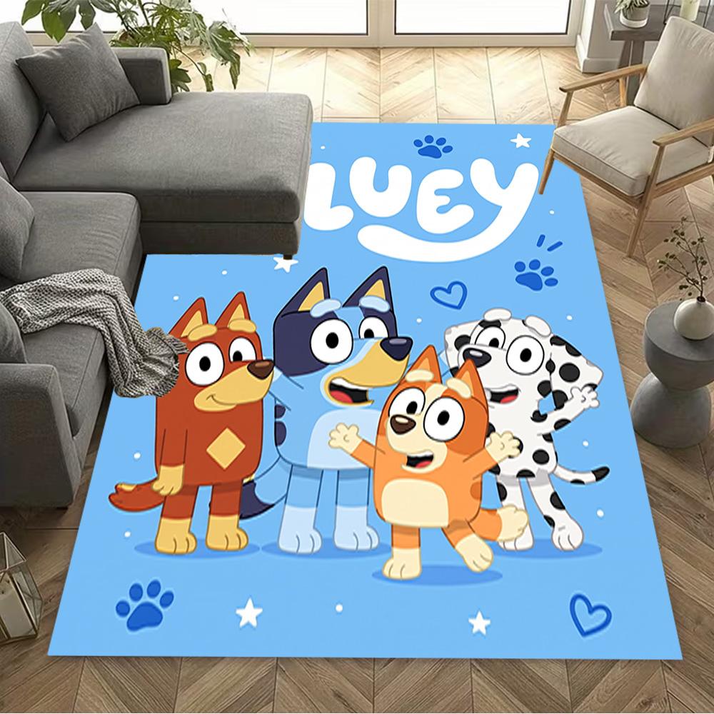 Bluey Bingo Adventures Carpet Design for Dormitory Hallway Decorate room Game Room Anti-slip Rug Office home decor Wedding Party Gift