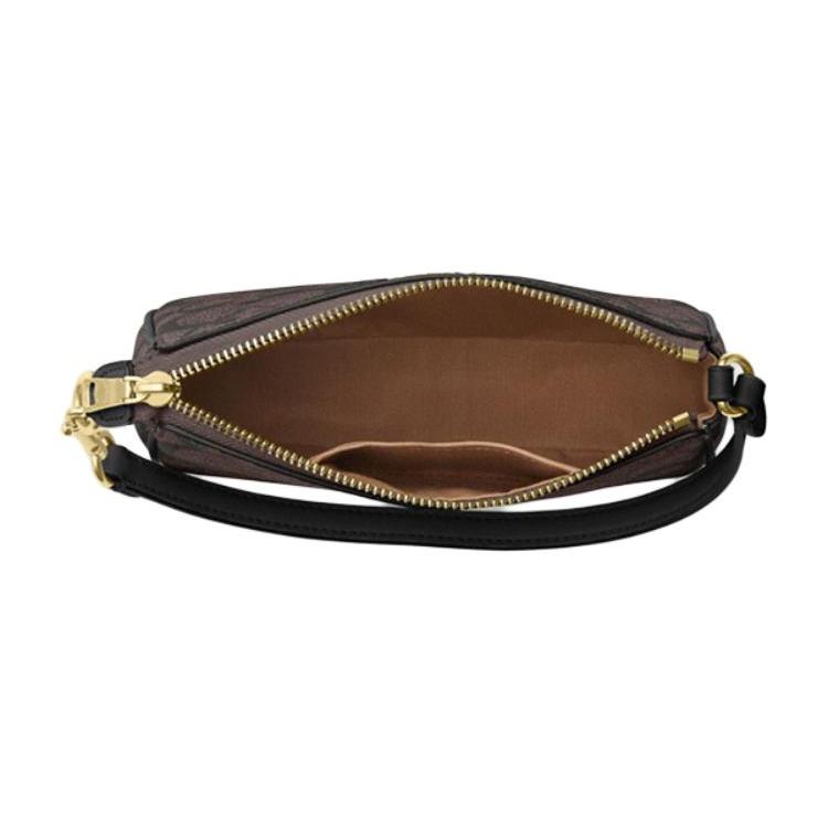 COACH Nolita PVC With Skin Shoulder Bag, Pochette, Handheld Handbag, Shoulder Bag Small Women's Brown CS442-IMAA8