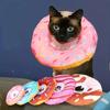 Cute Donut Pet Elizabethan Collar Adjustable Anti-Bite Surgery Anti-Lick Wound Healing Cat Protection Colorful Sprinkle Collar