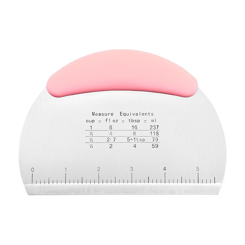 Cortador de Pastelería de Acero Inoxidable Rascador de Masa de Harina Picador Escala Cortador de Masa para Pizza Mango Cómodo Herramientas de Cocina para Hornear