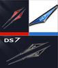 2pcs Car Badge Side Door Fender Stickers For DS7 Logo Car Universal Fender Emblem Metal Car Decoration Accessories