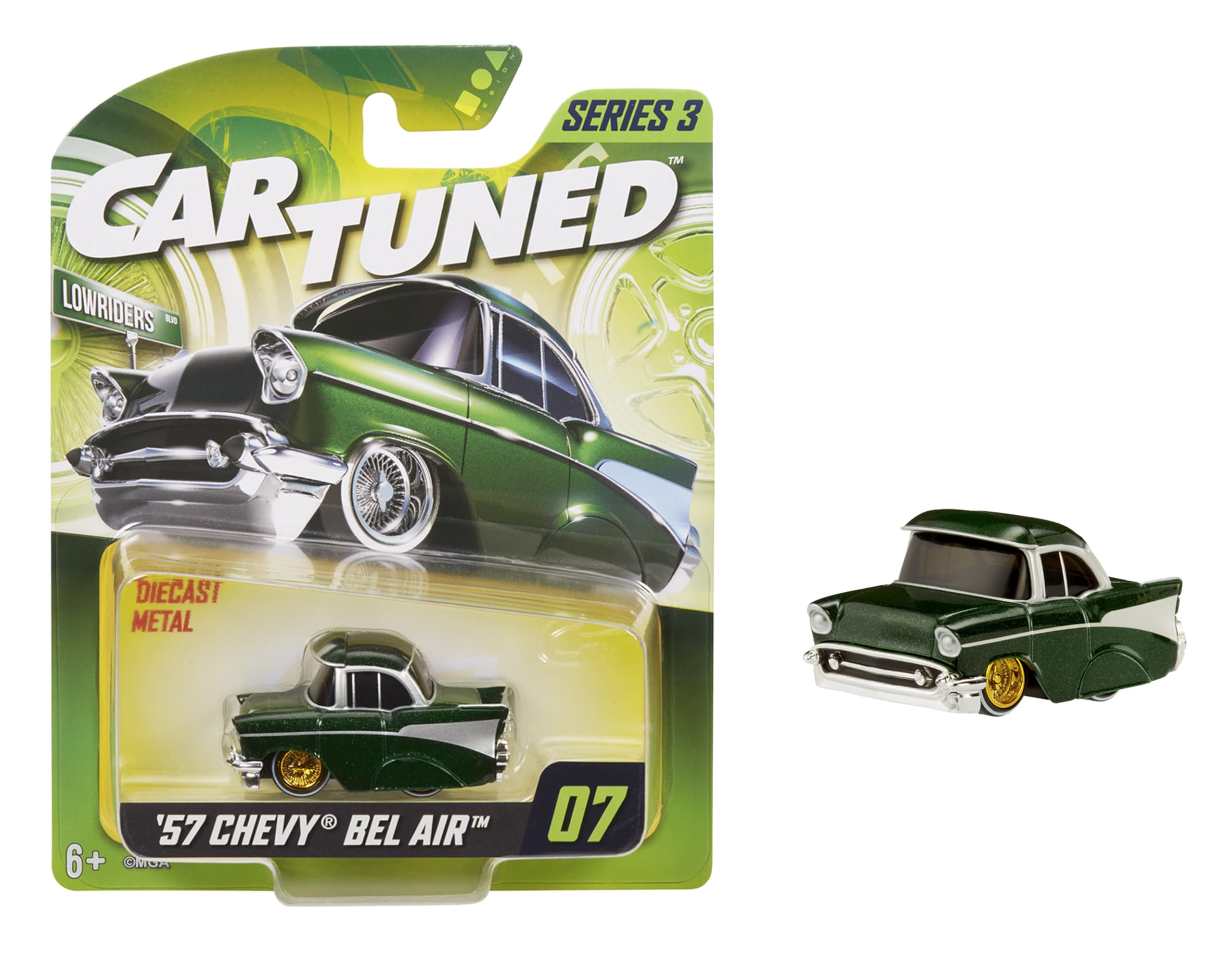 

Series 3 1957 Chevrolet Bel Air Candy Green CarTuned™ (Lowrider) -