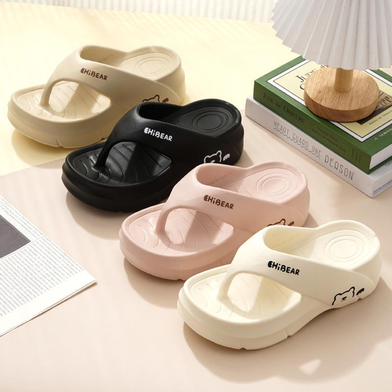 Flip-flops Women Wear Thick-soled Non-slip and Wear-resistant Sandals EVA Home Stepping On Shit Versatile High-end Slippers In Summer