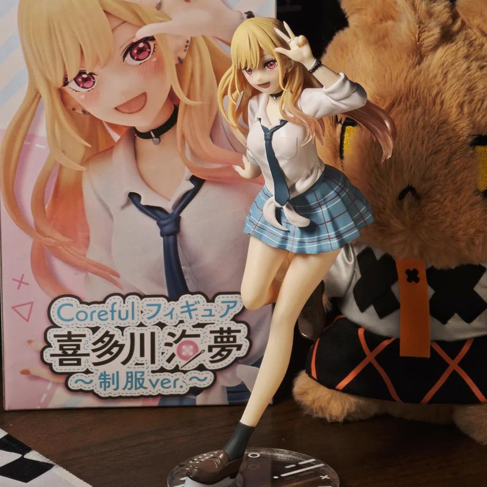 Original My Dress Up Darling MARIN KITAKAWA Uniform Anime Figure Toys 18cm PVC Model Collector Birthday Gift