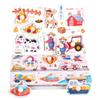 1pc Wooden Jigsaw Puzzle Kids Montessori Games Educational Toys for Children Animal Fruits Shapes Hand Grasp Board Wood Puzzles