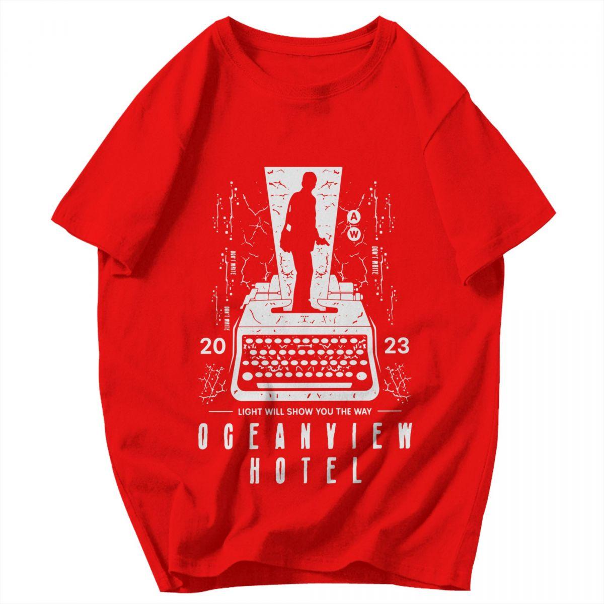 Men T Shirt Alan Wake Game Dont Write Idea Y2K Graphic Crewneck Unisex Clothing T Shirts S