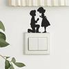 Creative Proposal Couple Silhouette Bedroom Home Background Wall Decoration Stickers