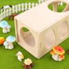 Exploring Secret Peep Shed Funny Hideout Small Animals Toy Hamster Wooden Tunnel  Ferret