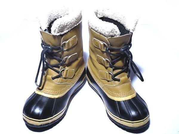 SOREL/Leather Snow Boots/22.0/Brown/With Inner Liner(USED)