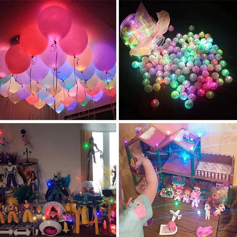 50 PZ Luci LED per Palloncini Piccole Luci a Sfera per Palloncini Mini Pallina Rotonda a LED per Bar Lanterna Decorazioni per Feste di Natale Matrimonio