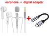 Type C&3.5mm For Live Broadcast Karaoke Clip On Earphones Portable In-ear Headsets HD Mic Hifi Sound Gamer Earphones for Samsung