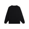 Li Ning BADFIVE Brand Logo Print Fleece Lined Crew Neck Pullover Long Sleeved Sweatshirt Unisex Black AWDSC01-3