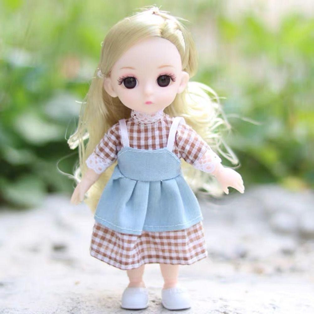 13 Movable Joints BJD Doll with Clothes 1/12 BJD Movable Joints Mini Girl Doll  Girl Gift