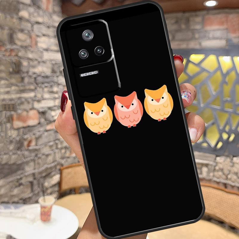 Cute Owls Case For Xiaomi 14T Pro 13T 11T 12T 13 14 15 Ultra POCO X6 X7 Pro X3 X5 M6 F5 F6 Pro Cover
