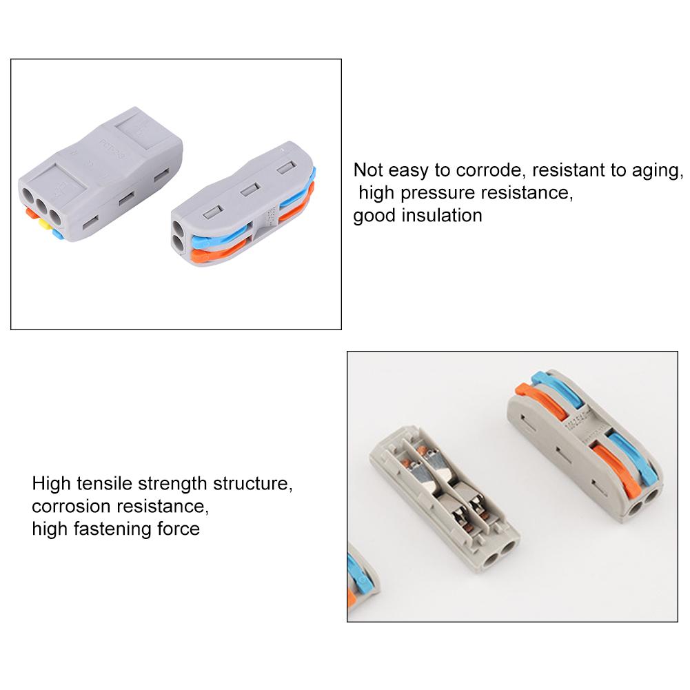 48Pcs Wiring Connector Conductor Colorful 1128AWG PCT22 PCT23(16pcs 2 Positions 8Pcs 3