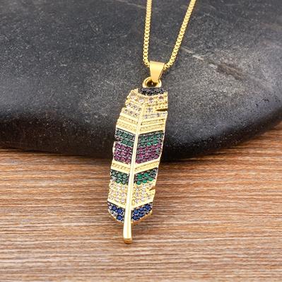 

Nidin 6 Styles Irregular Patterns Elegant Feather Pendant Gold Plated Chain Necklaces For Women Accessories Bohemia Jewelry Gift