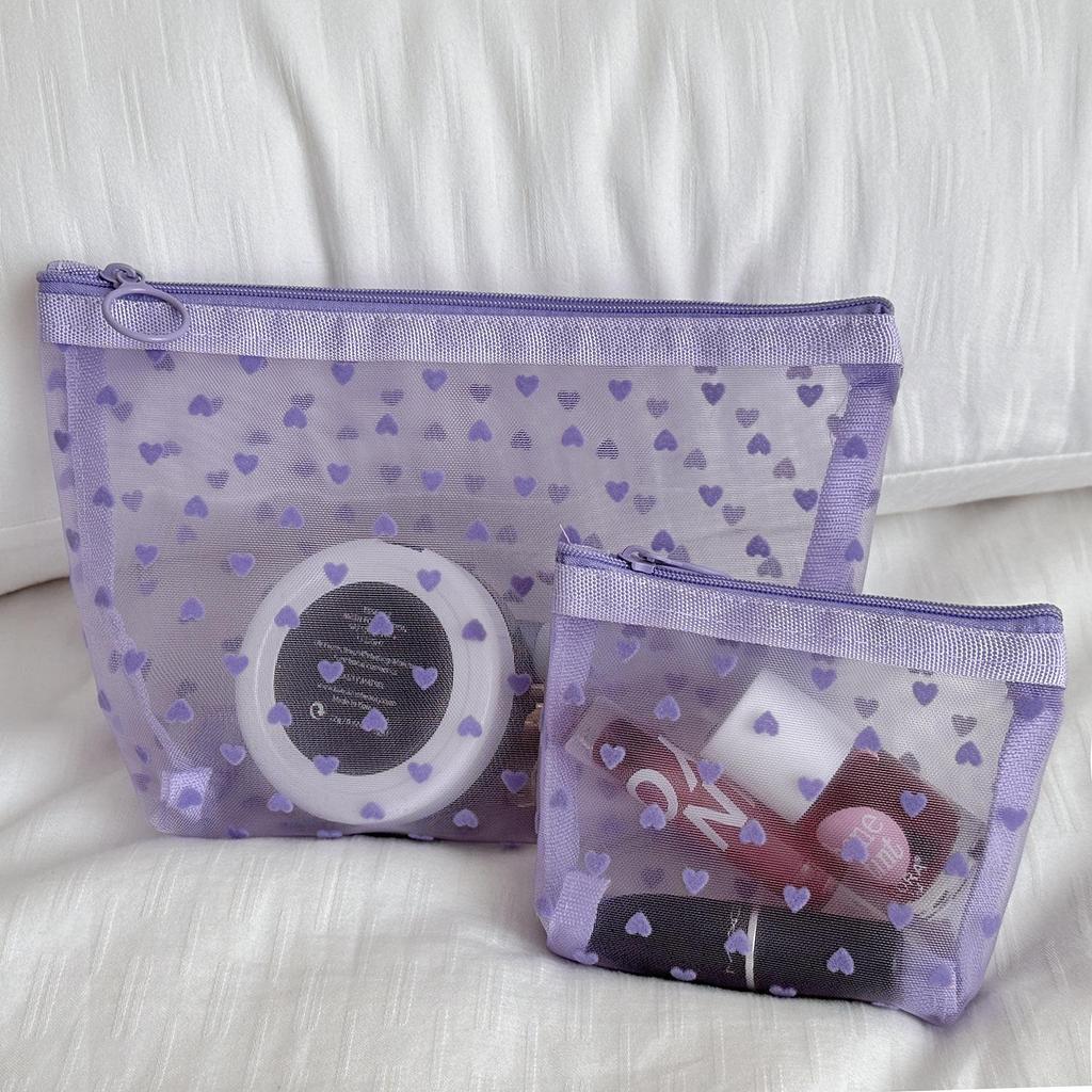 Multifunctional Taro Purple Transparent Makeup Bag