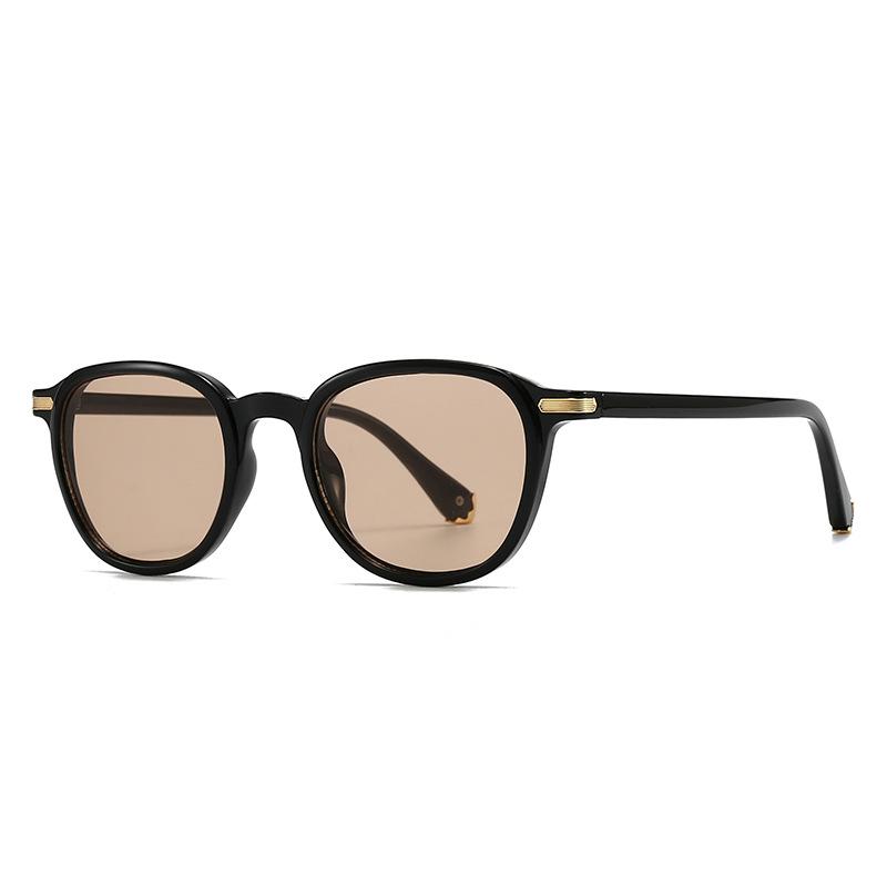 

New Retro Tortoise Shell Round Women Sunglasses Y2K Brand Contrast Color Design Casual Punk Style Men Sun Glasses UV400 as picture
