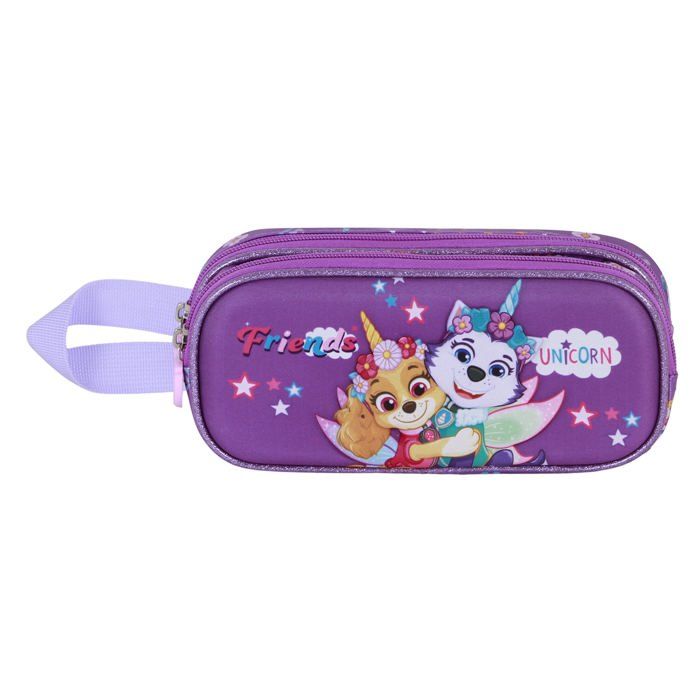Trousse Double 3D - La Pat' Patrouille Magic - Lilas - Taille Unique