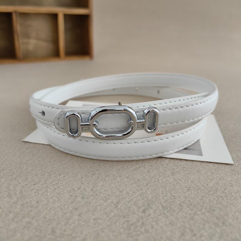 Belt Retro Womens With Oval Shaped Metal Buckle Decoration For Daily Office And