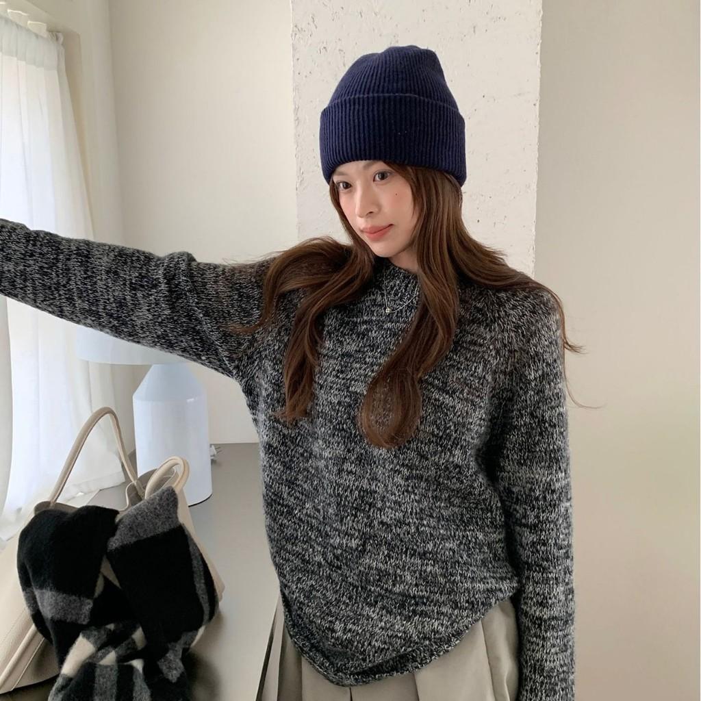 Women Pure Wool Knit Hat With Double Layer Warmth For Winter Casual Wear