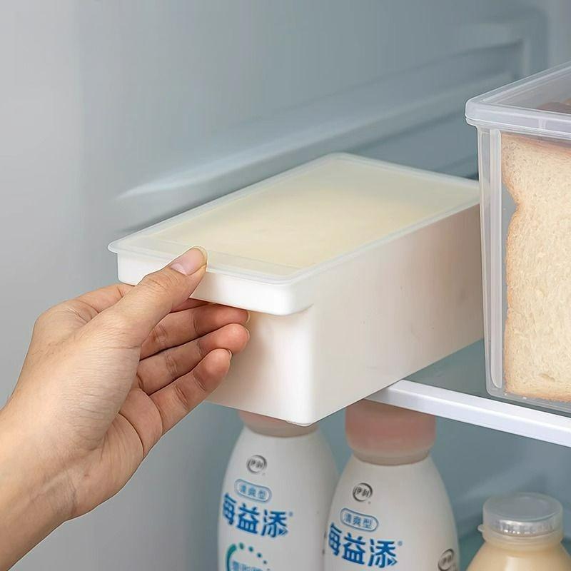 Butter Storage Box with Cutter, Food Grade Refrigerator with Lid, Cheese Storage, Fresh-keeping Box, Kitchen Storage