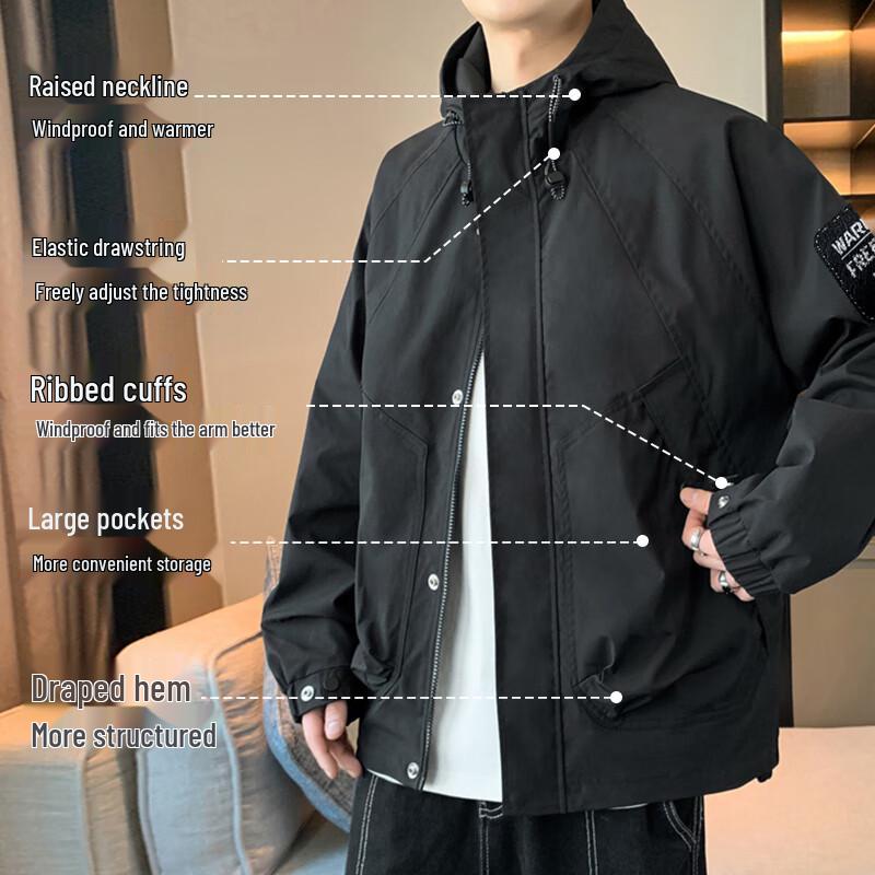 Warrior Men's Hooded Windproof Sports Jacket