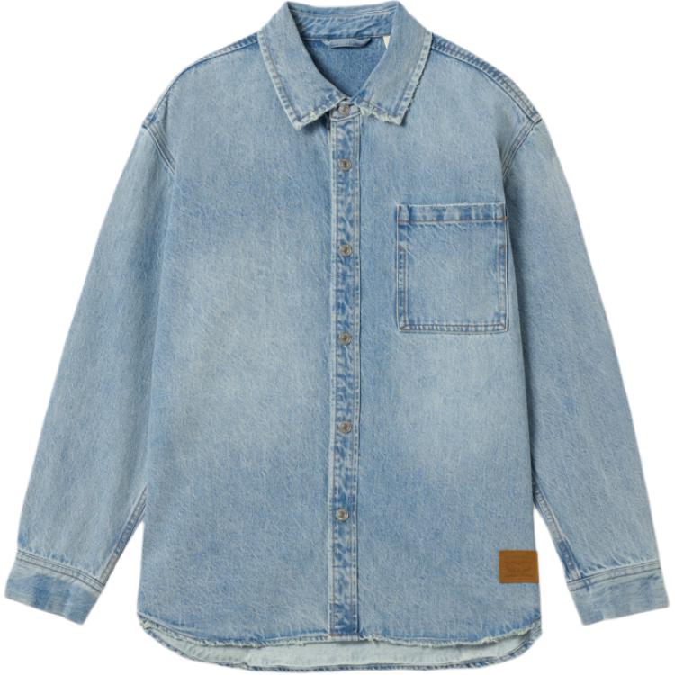 Levis Comfortable Casual Simple Single Button Long Sleeve Denim Jacket Men Jackets 004ZF-0000