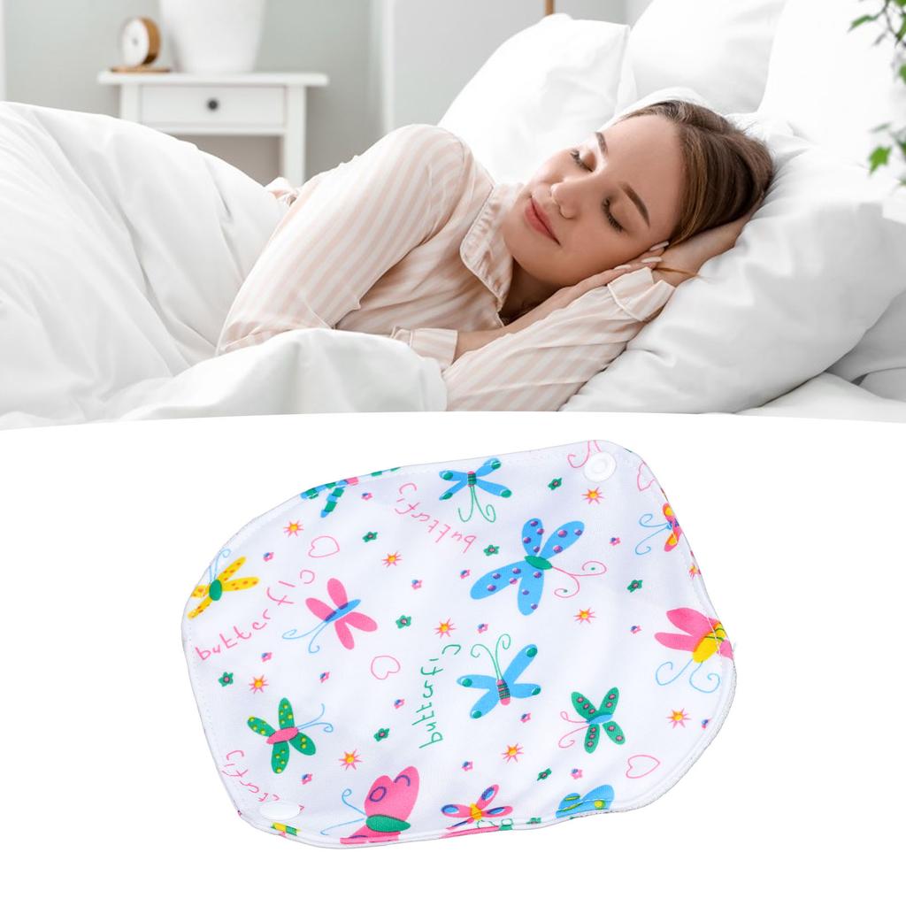 5 Pcs Reusable Menstrual Pads Washable Water Proof Comfortable Breathable Bamboo Charcoal Sanitary N