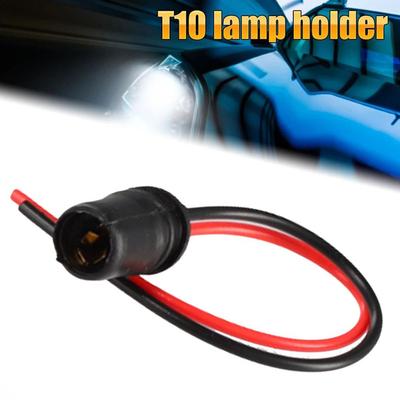 2/16PCS DC12V T10 W5W 147 Socket Marker Instrument Lights Holder Connector Wire Bulb Soft Rubber Harness Replacement Car Parts