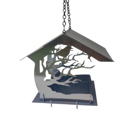 Metal Birds Feeder House for Outdoors Squirrel Proof Wildwirds Feeder Hanging Birdhouse for Garden Patio Backyard Decor