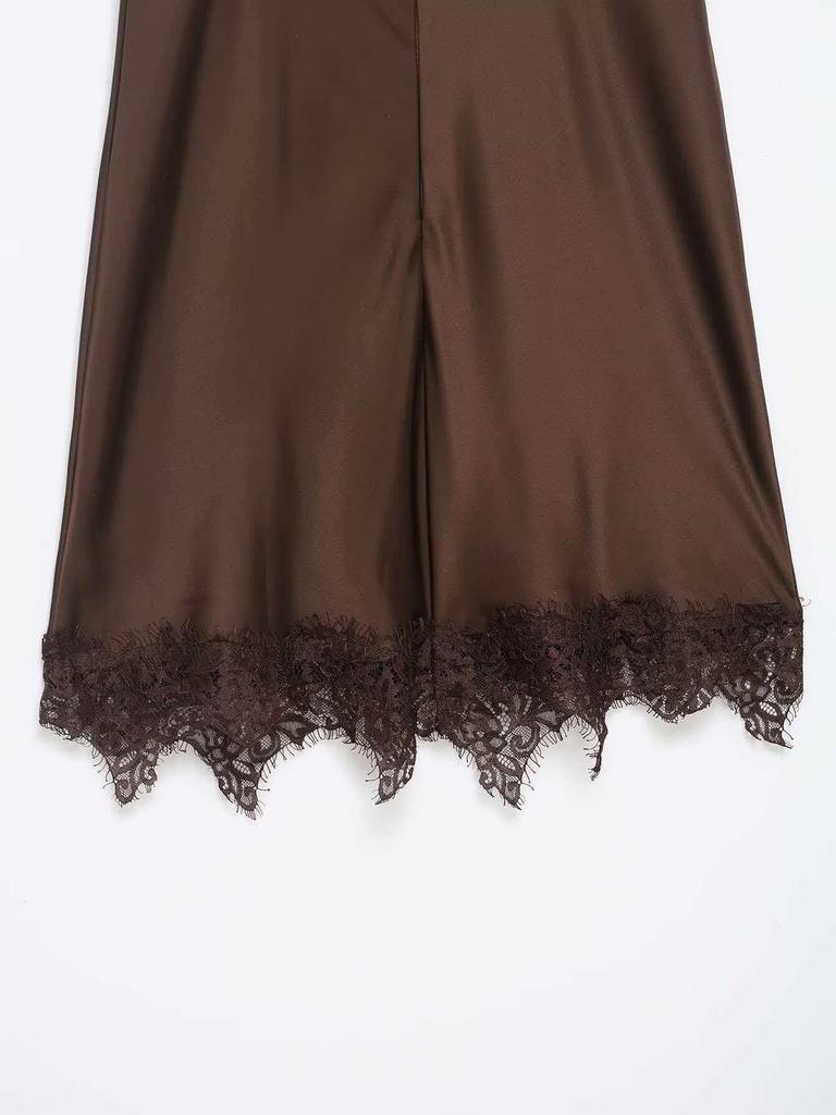 Summer Women's Sexy Spaghetti Strap Dress in Black/Brown